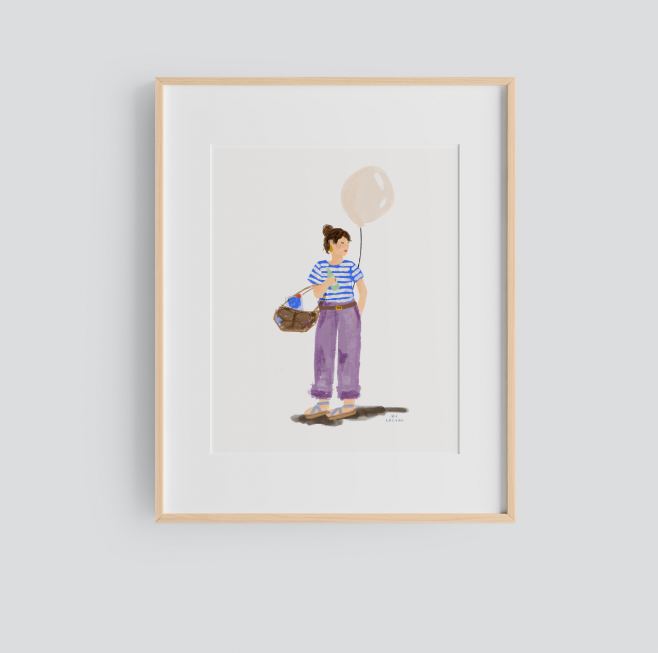 Retrato contemporáneo personalizado de cuerpo entero