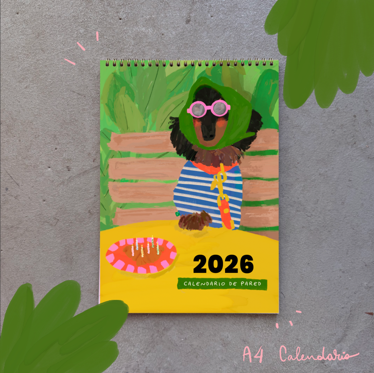 Calendario de pared ilustrado 2026