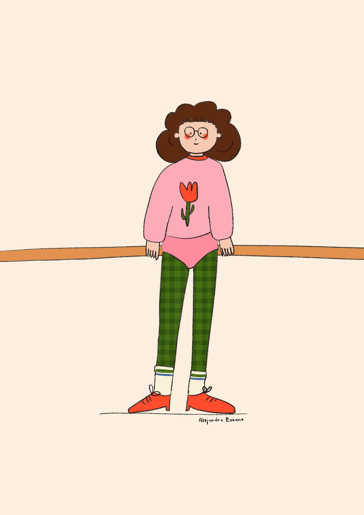 Pilates barrel girl