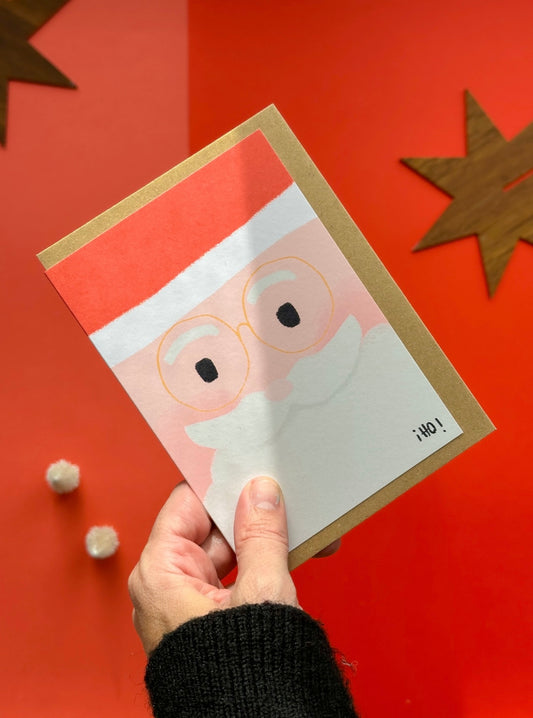 Santa Claus, tarjeta de felicitación