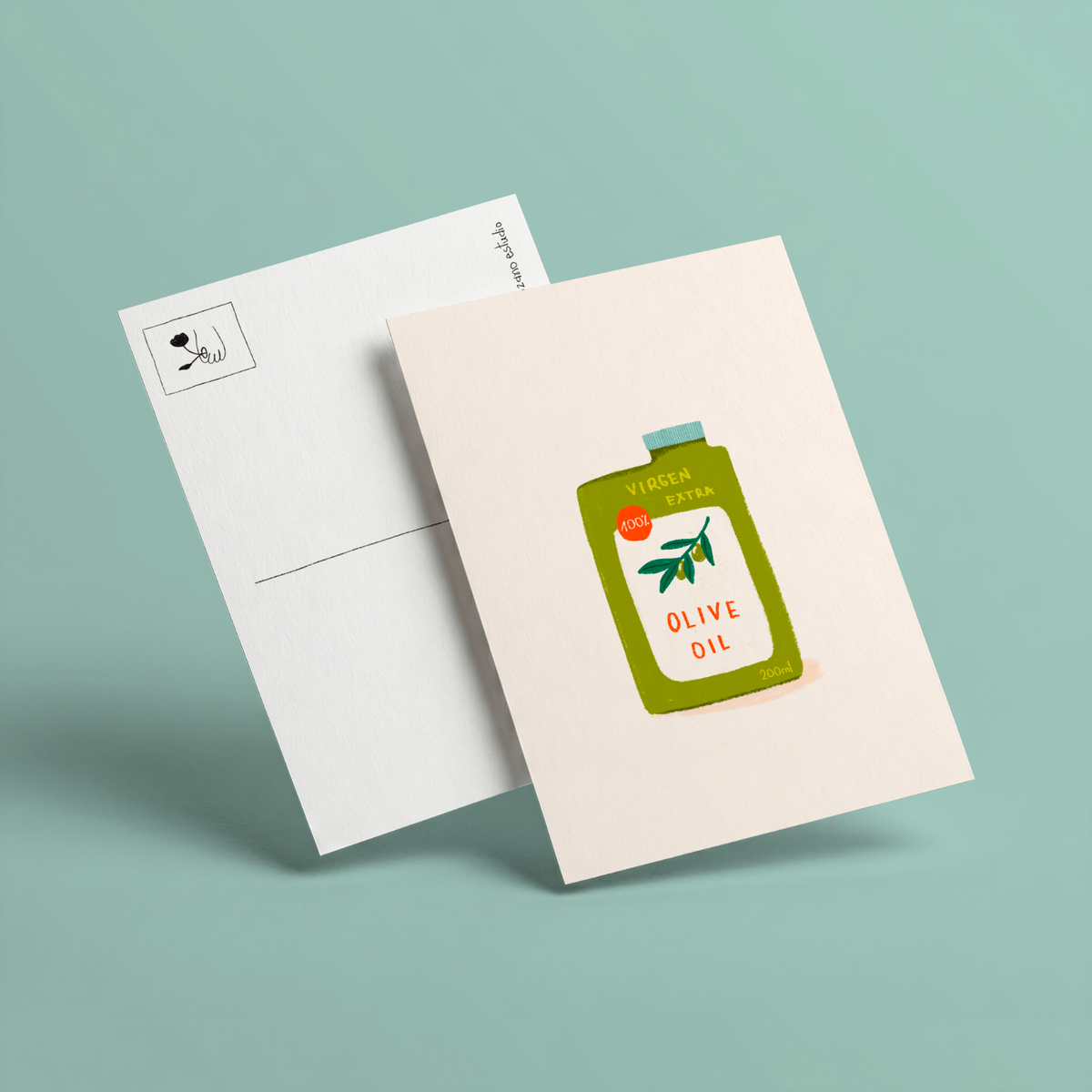 Olive Oil — Postal ilustrada